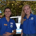 two members of the office of sustainability at the fair