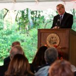 president fuchs addresses honorees and guests