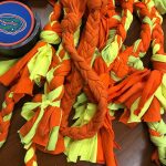 orange and yellow dog rope toys