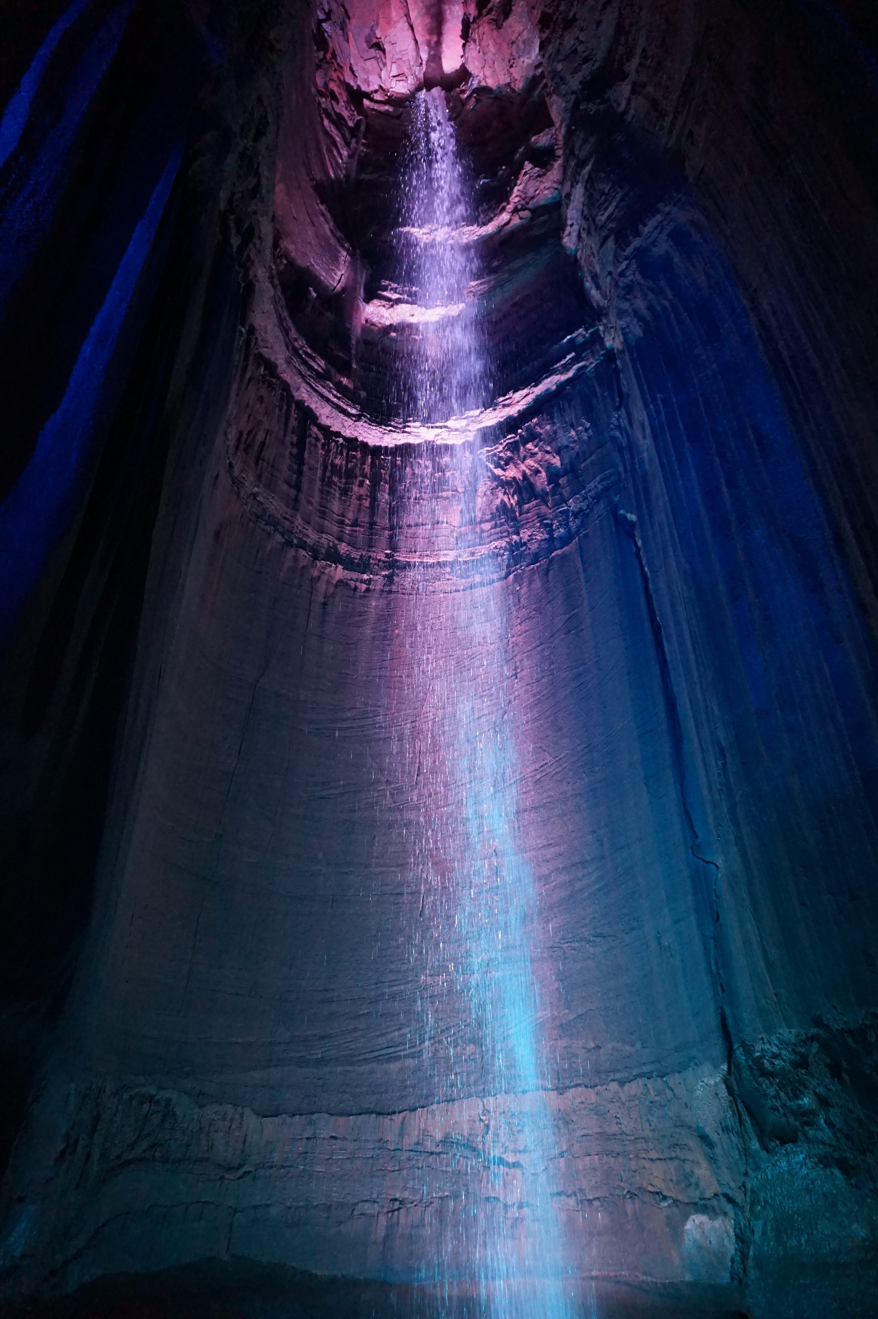 ruby falls cave in electric light