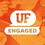 uf engaged logo white on orange