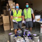 Workers at UF Health warehouse