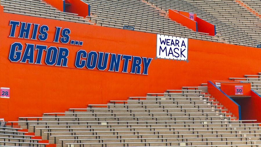 Gators wear masks: swamp signs