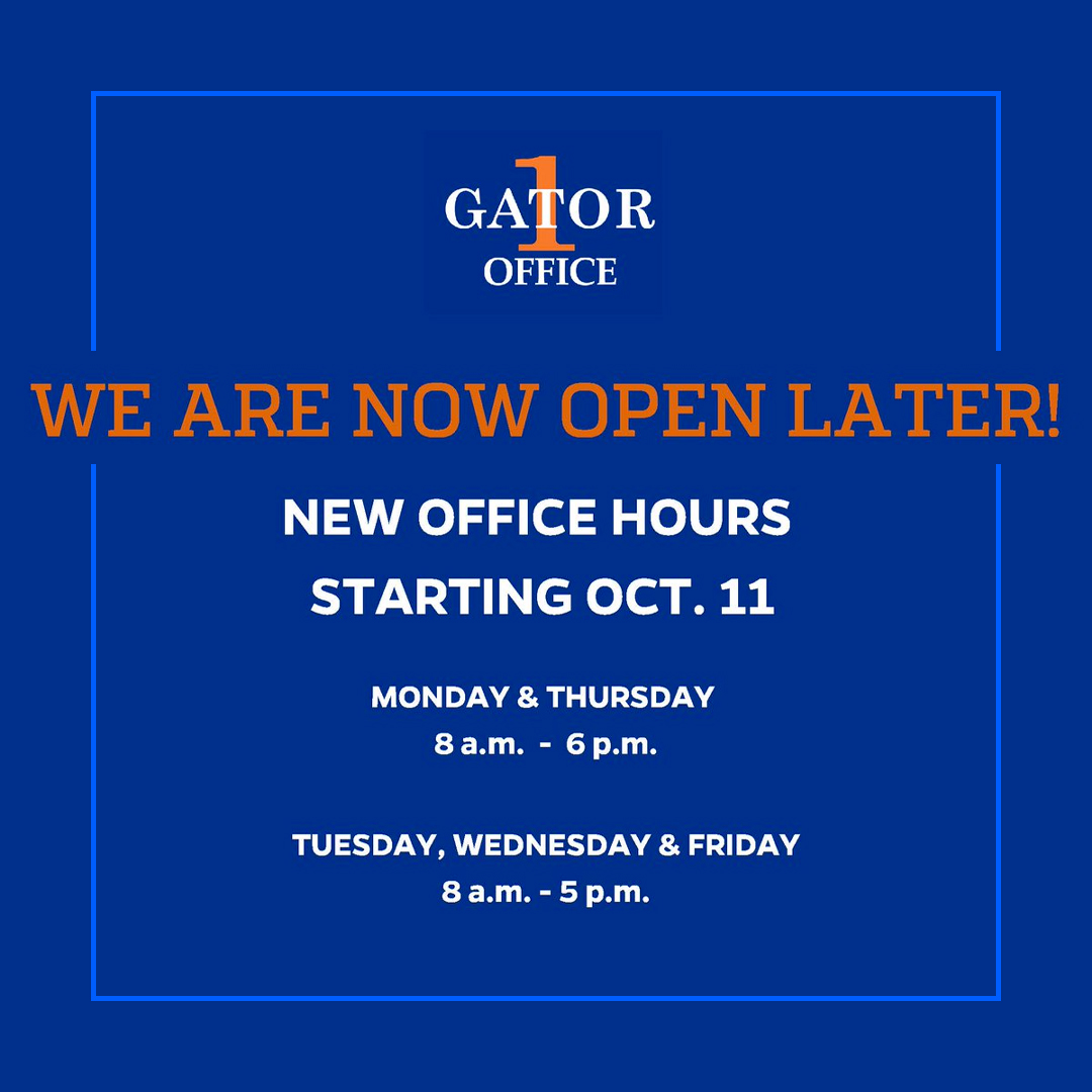 Gator1 extends hours of operation – UF At Work