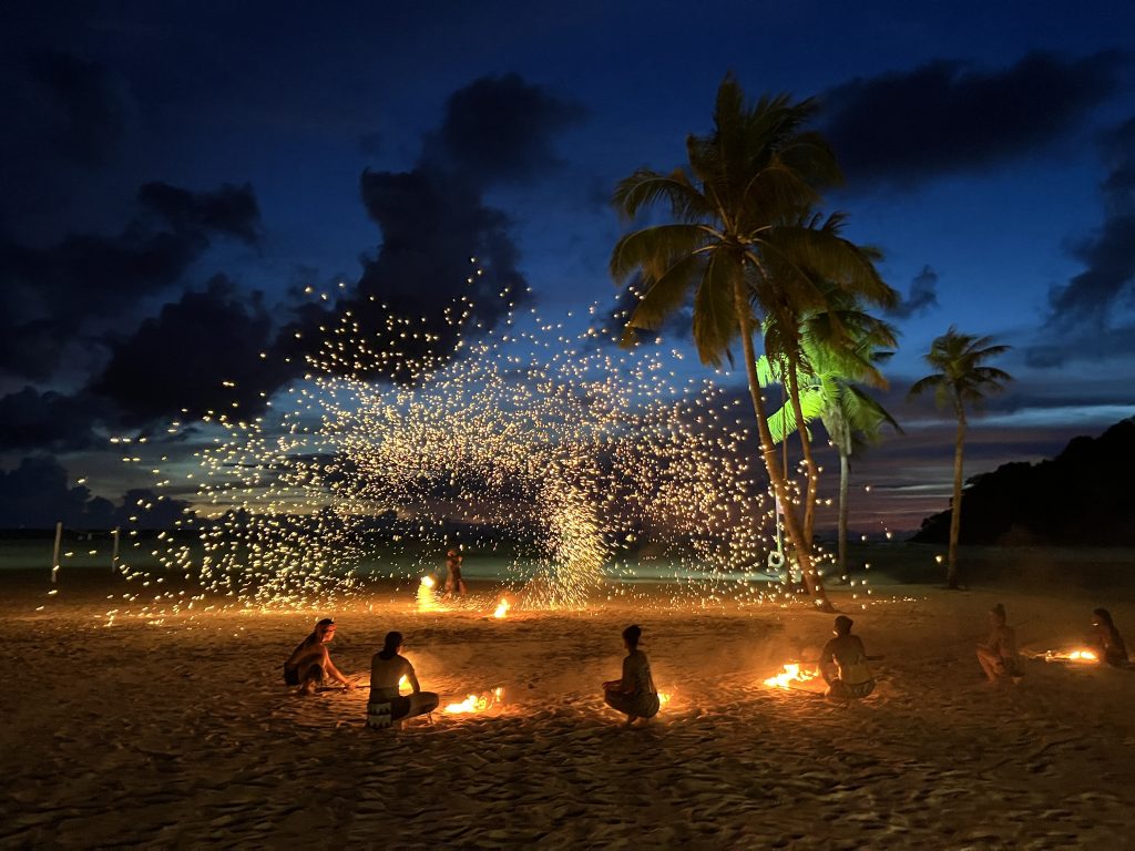 fire on the beach